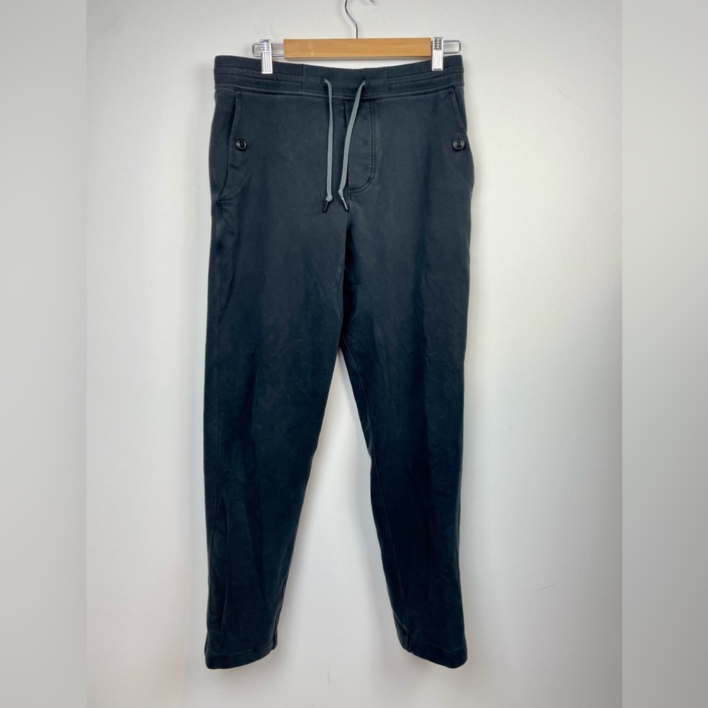 Lululemon Mens Black Straight Leg Drawstring Sweatpants Sz M